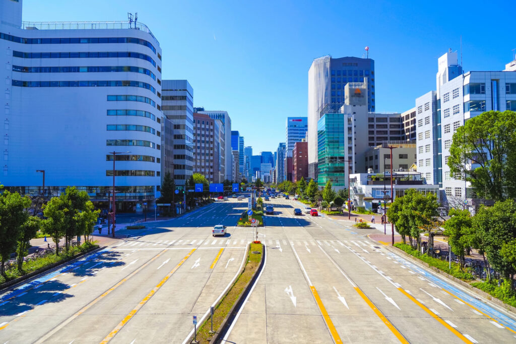 取扱いエブリイ車両が走る名古屋の道路